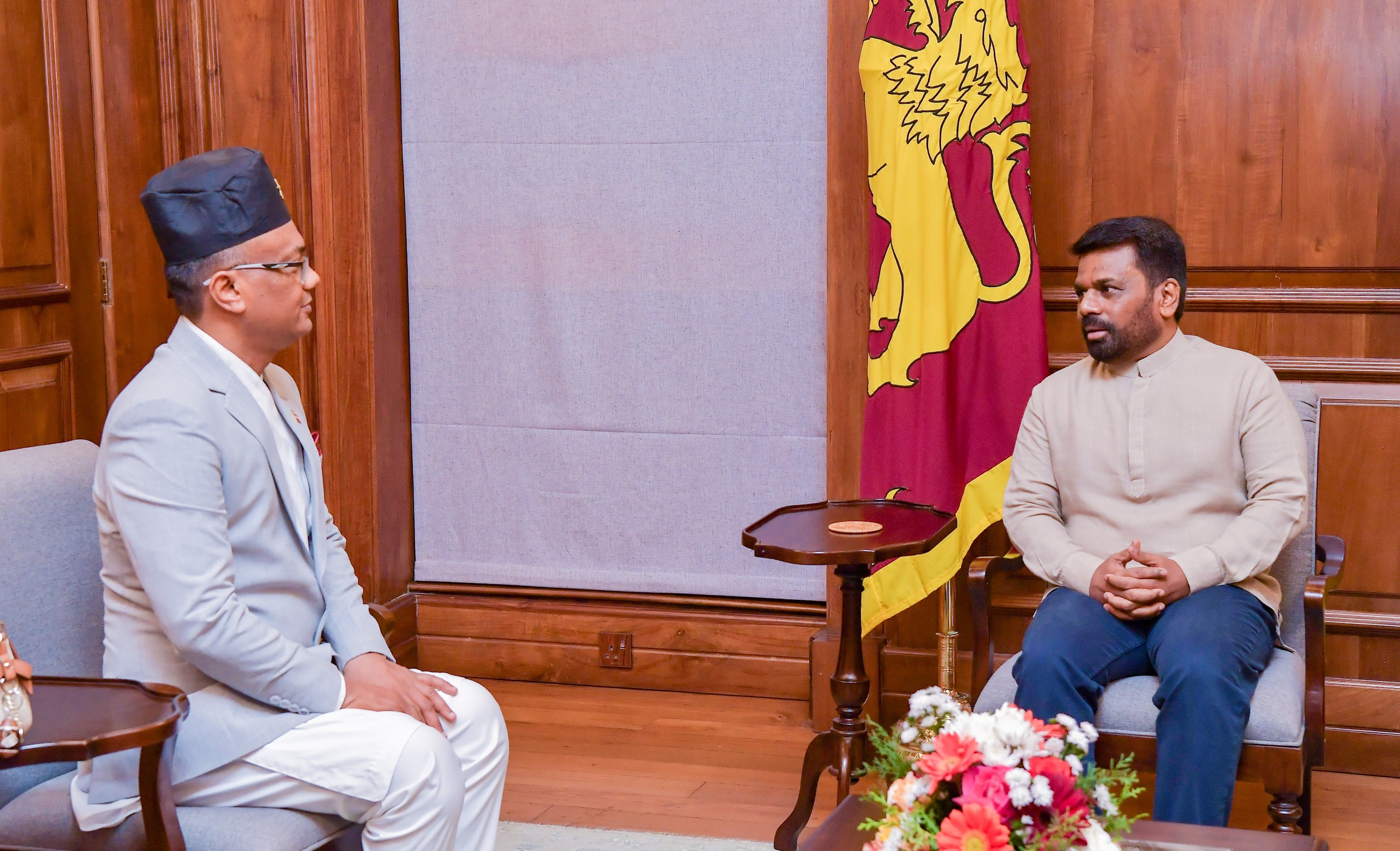 TThe Ambassador of Nepal presents Credentials to Sri Lanka